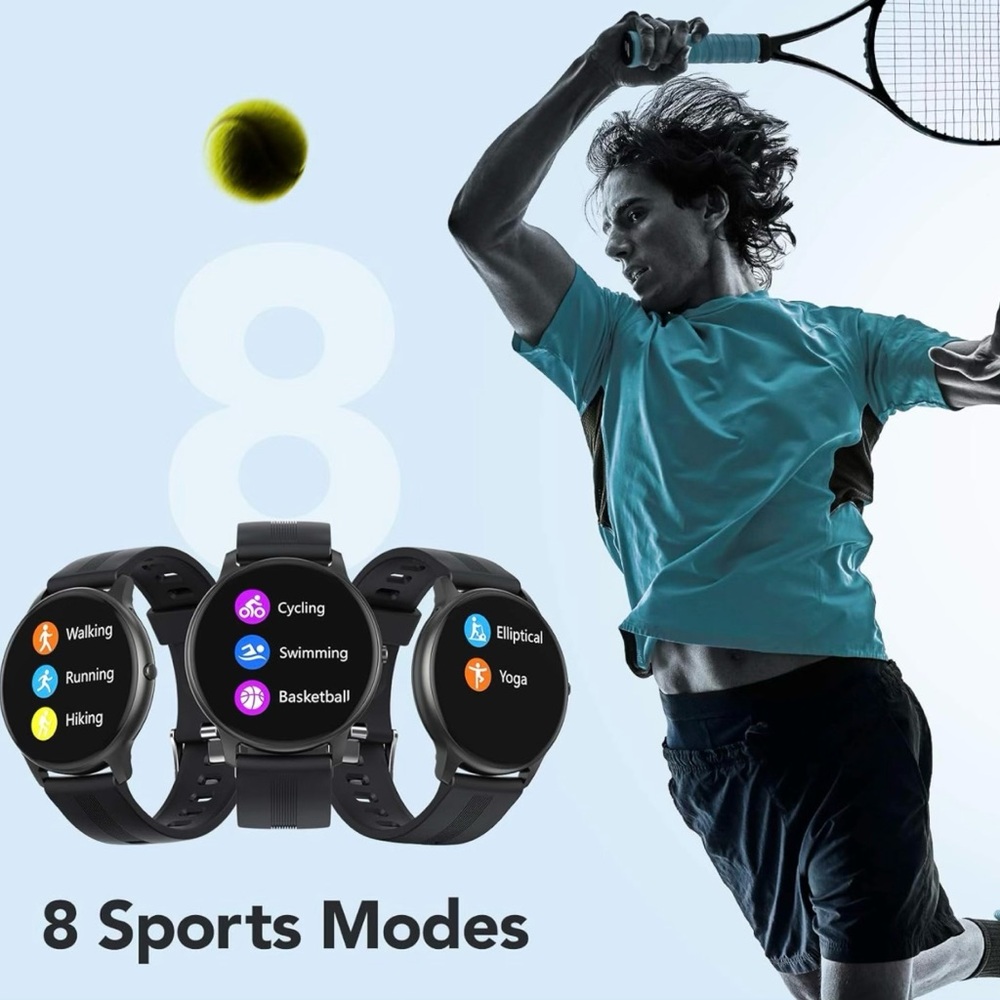 NWOT SMARTWATCH for android and iOS. Black, fitness tracker - Picture 5 of 7